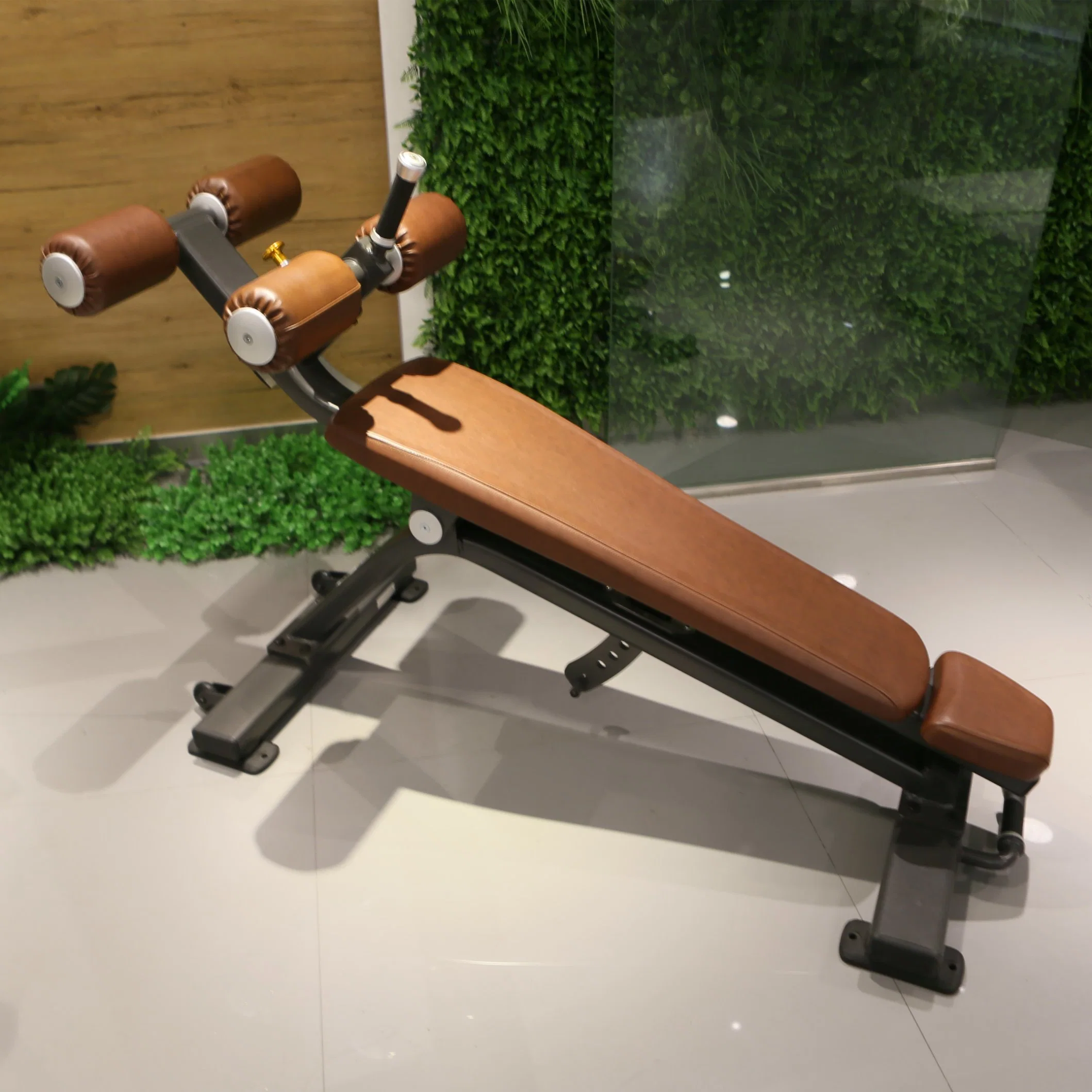 Equipamiento de gimnasio comercial de banco de abdominales ejercicios de fuerza de levantamiento de pesas