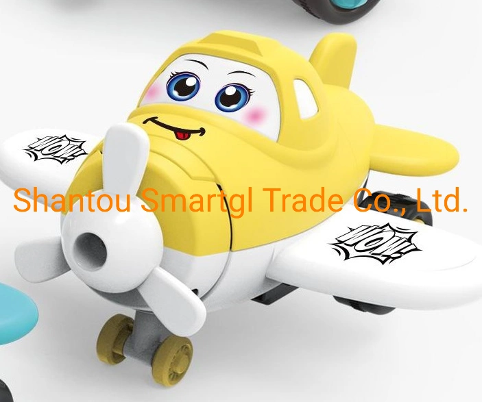 12 Pack Promotional Aircraft for Children Cartoon Mini Friction Plane Toy