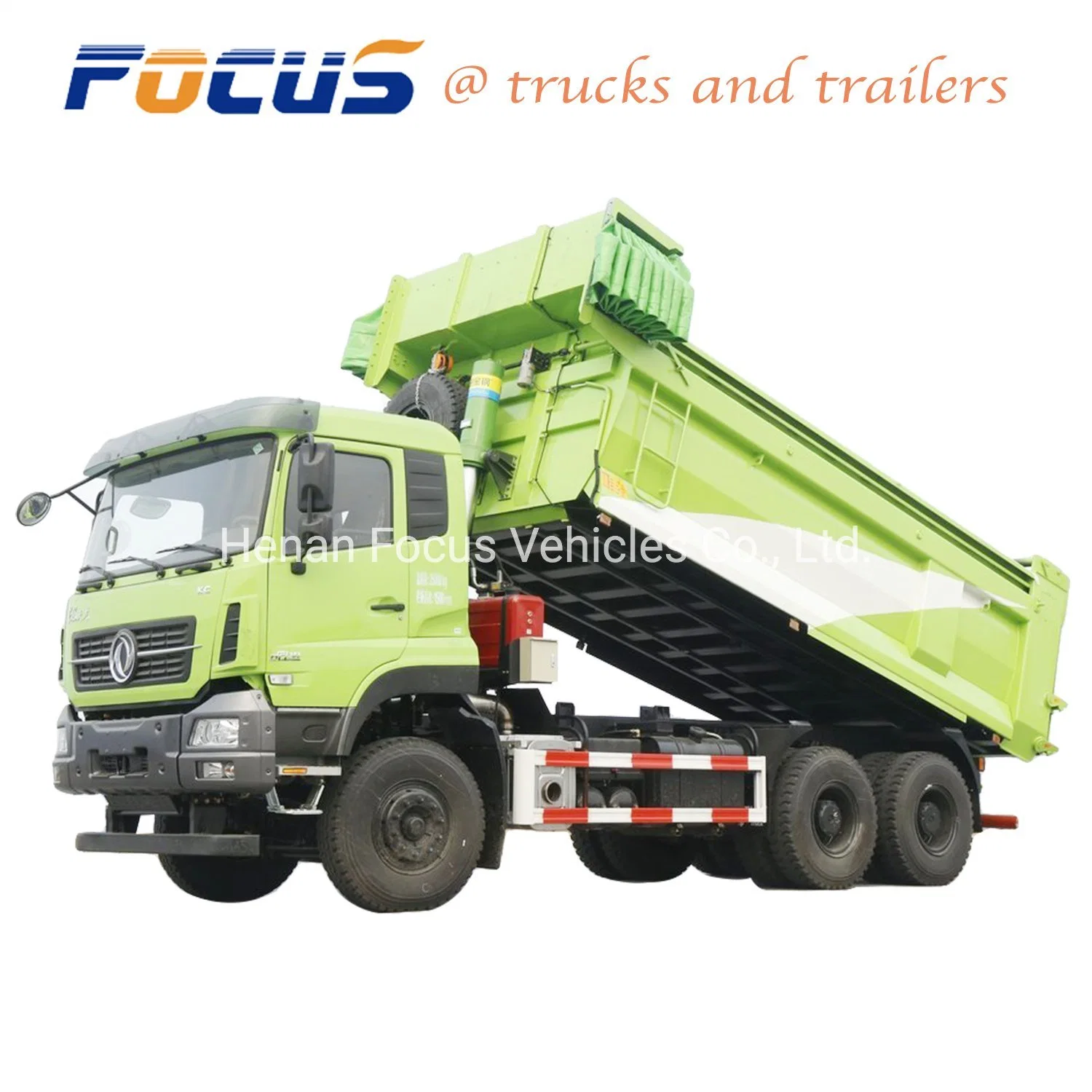 Dongfeng Cummins 20m3 Bathtub Dumper Body Tipper Dump Truck with Crane for Timber Transport