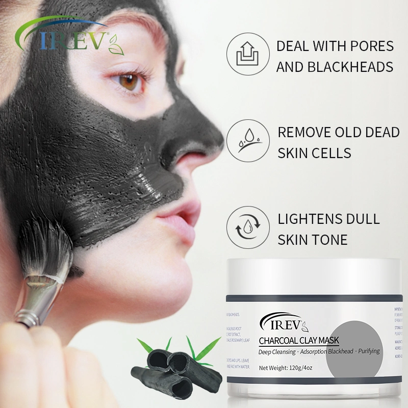 Wholease Mascarilla Hidratante Beauté Soins De La Peau la purification de la dépose de Blackhead Facial masque argile de nettoyage en profondeur le contrôle de l'huile de charbon de bois noir face masque de boue