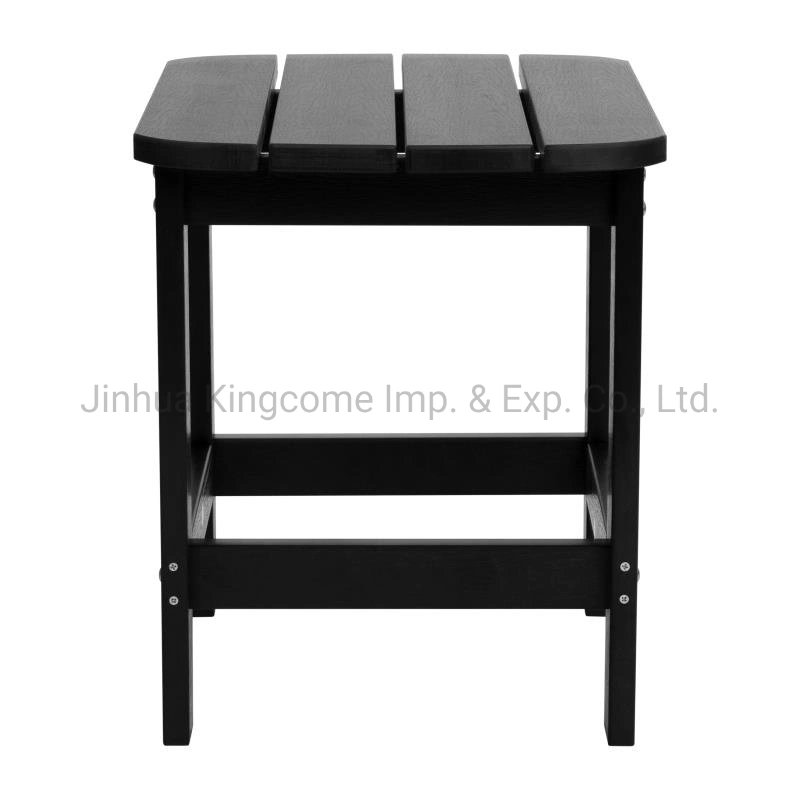 Commercial Plastic Wood Livingroom Restaurant Dining Room Outdoor Furniture Sofa Chair Side Table Coffee Table in Black