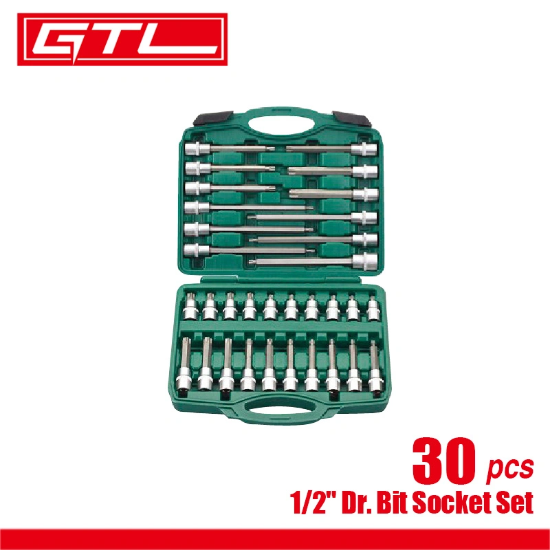 30PCS 1/2&prime; &prime; Hex Socket Bit Set Drive Long Torx Star Dr. Bit Socket Set (48160022)