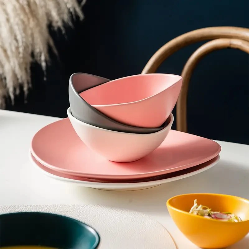 Nordic Ins Wind Creative Ceramics Plate Home Dessert Salad Bowl Western Western Noodle Bene Volley Display Alien Tableware