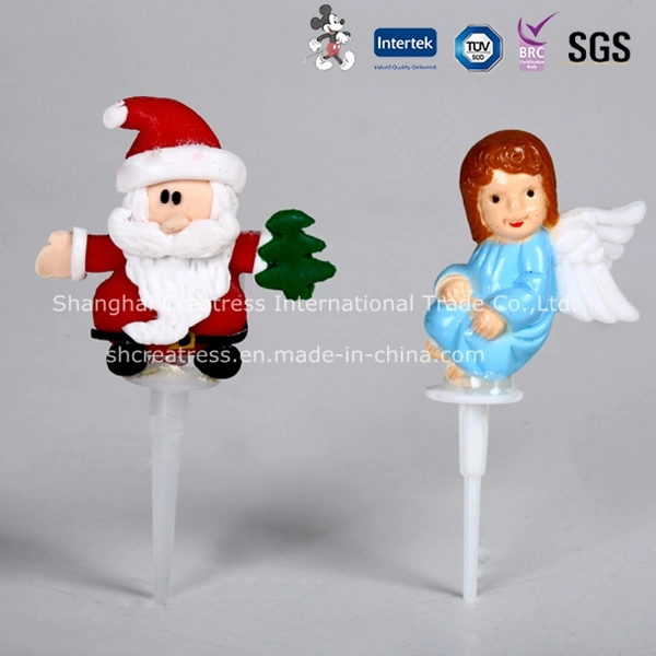 Cute Plastic Christmas Cake Decoration Santa Claus