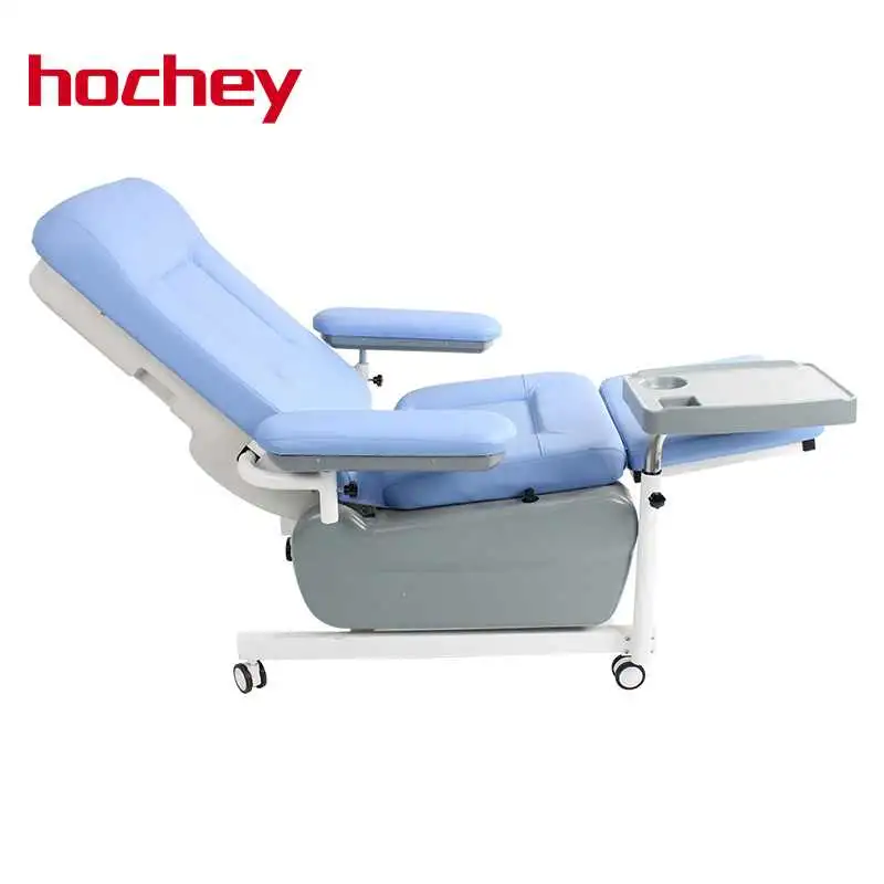 Hospital Furniture Multifunctional Electric Remote Control Blood Sample Collection Chair with Dual Armrests