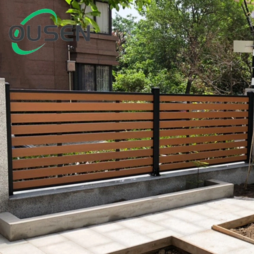 Private Garden Fence Wood Plastic WPC Composite Fencing Easy-to-Install Building Material House Decorative WPC Fence Panels