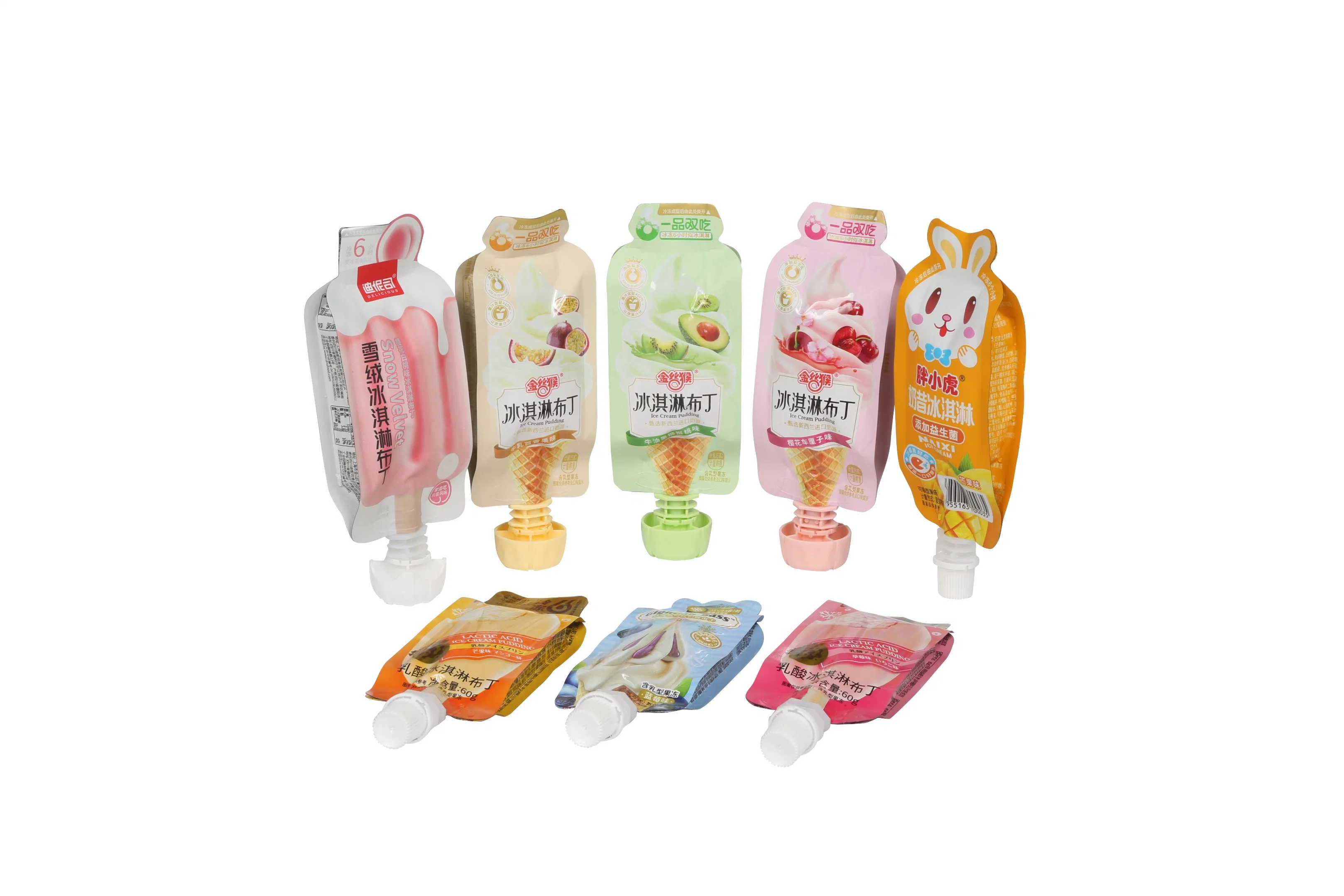 Custom Printed Plastic Frozen Popsicle Bag Ice Cream Food Packaging Bag