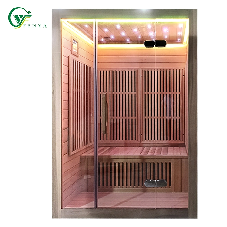 Luxury Home Use Canadian Cicuta seca de madeira muito vapor Sauna de Infravermelhos Quarto