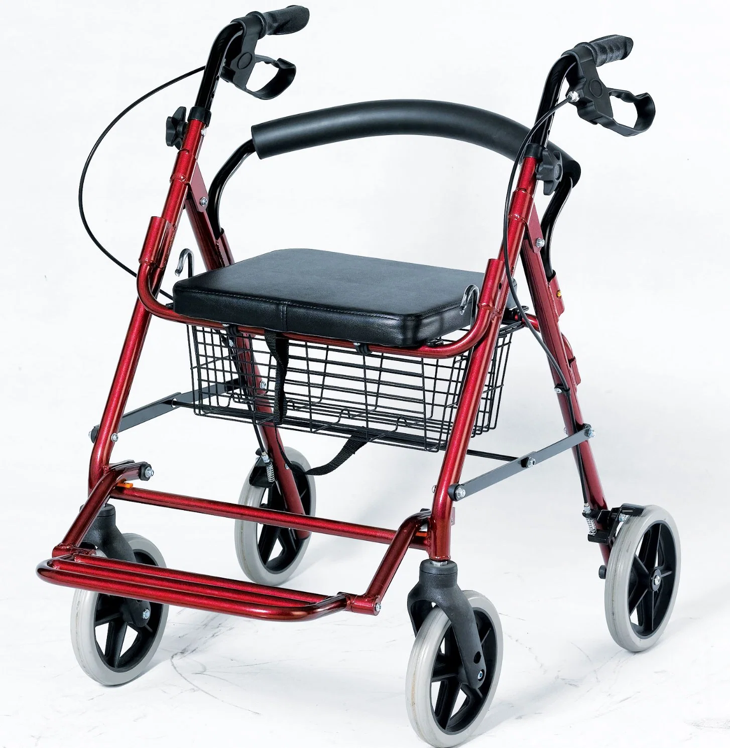 Rollator ligera de aluminio con reposapiés plegable de Walker