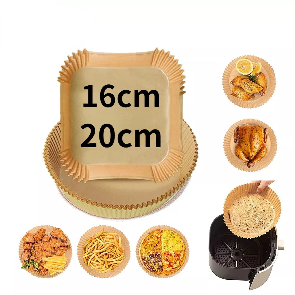 50PCS/Pack, 6.3*1.77in, Air Fryer Baking Special Paper Oil-Proof and Oil-Absorbing Paper for Kitchen Household Barbecue Plate Food Oven Pan