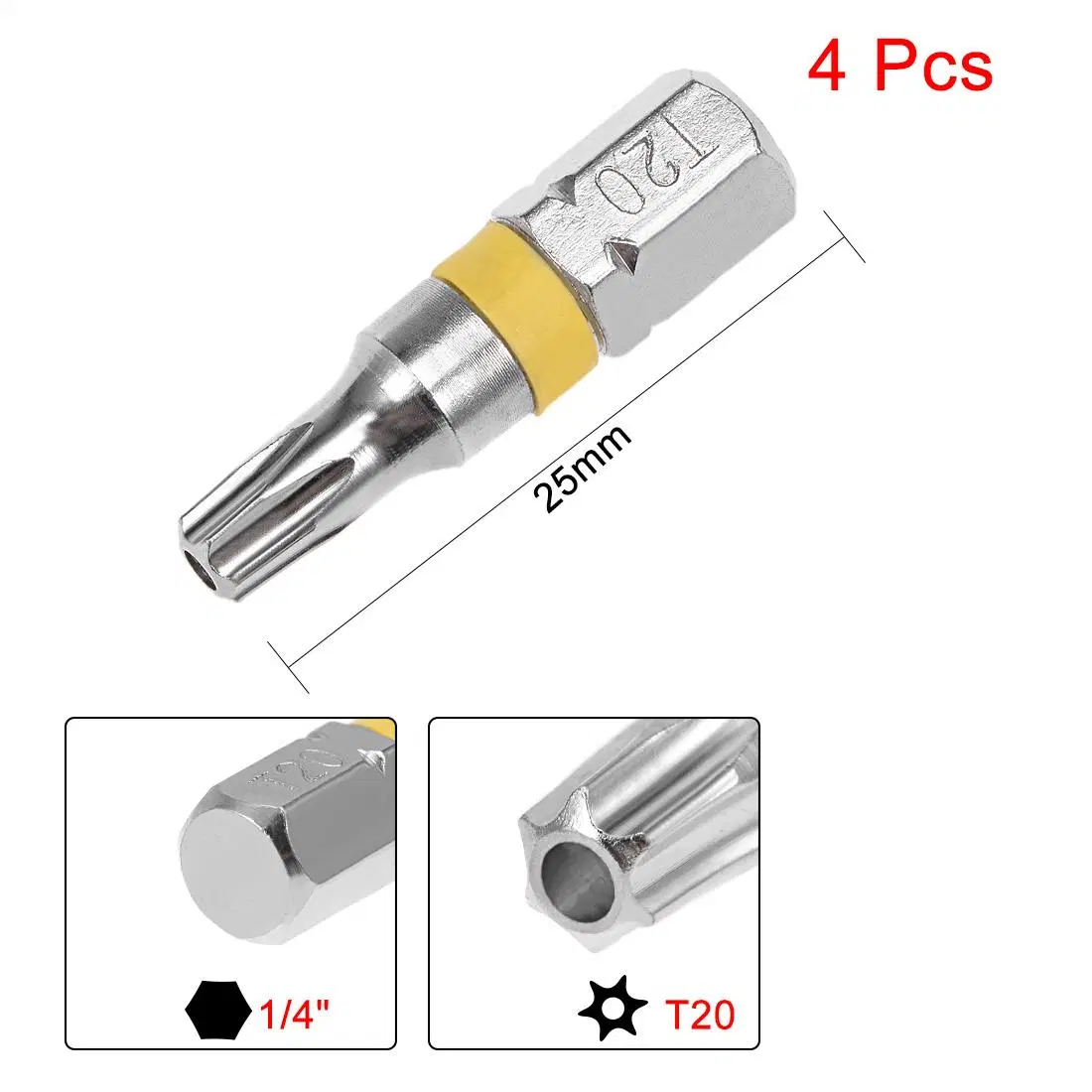 1/4inch T20 T25 Torx Screwdriver Bits Hex Shank Driver Screwdriver Bit Set