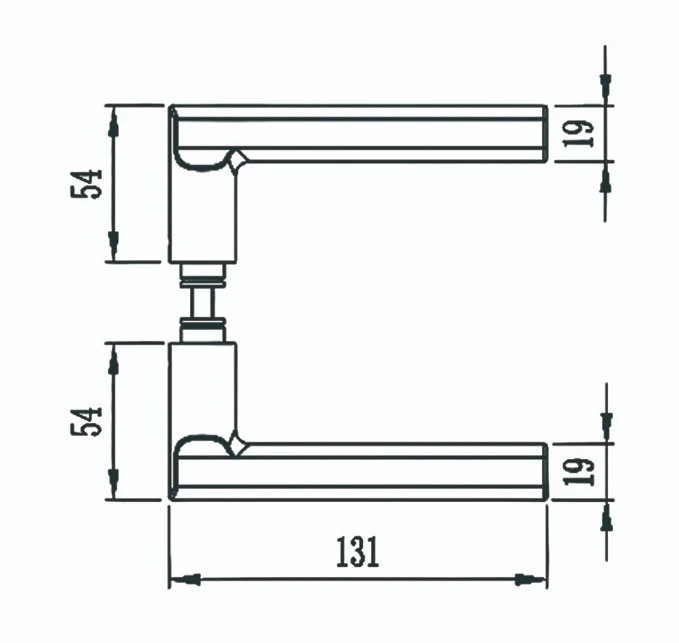 Puerta de aluminio bloqueo hardware de vidrio puerta de vuelta a atrás tirar Manijas manijas de palanca para puerta de cristal