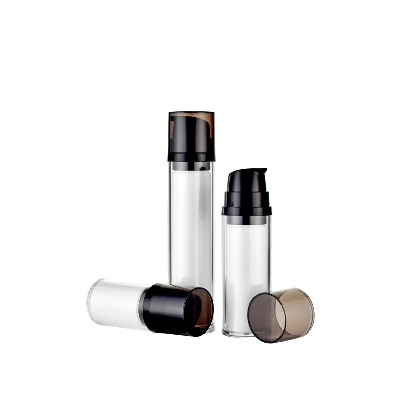 Transparent Color Airless Bottles Lotion Bottle with Double Wall for Free Sample