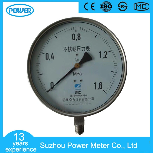 100mm Full Stainless Steel Dry Pressure Gauge Manometer