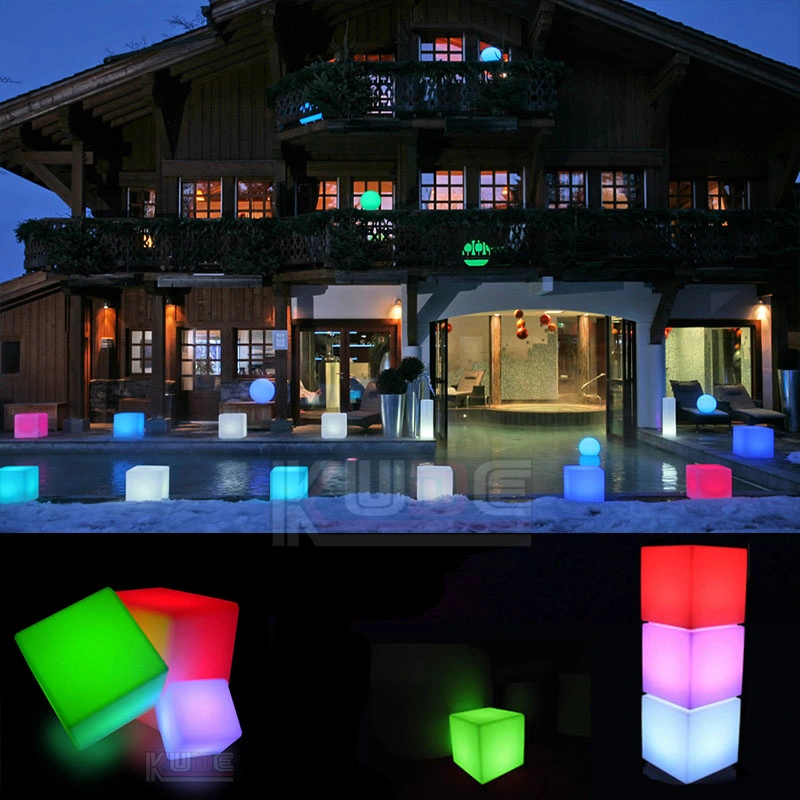 Rotation Furnitures RGB LED Cube Chairs and Tables