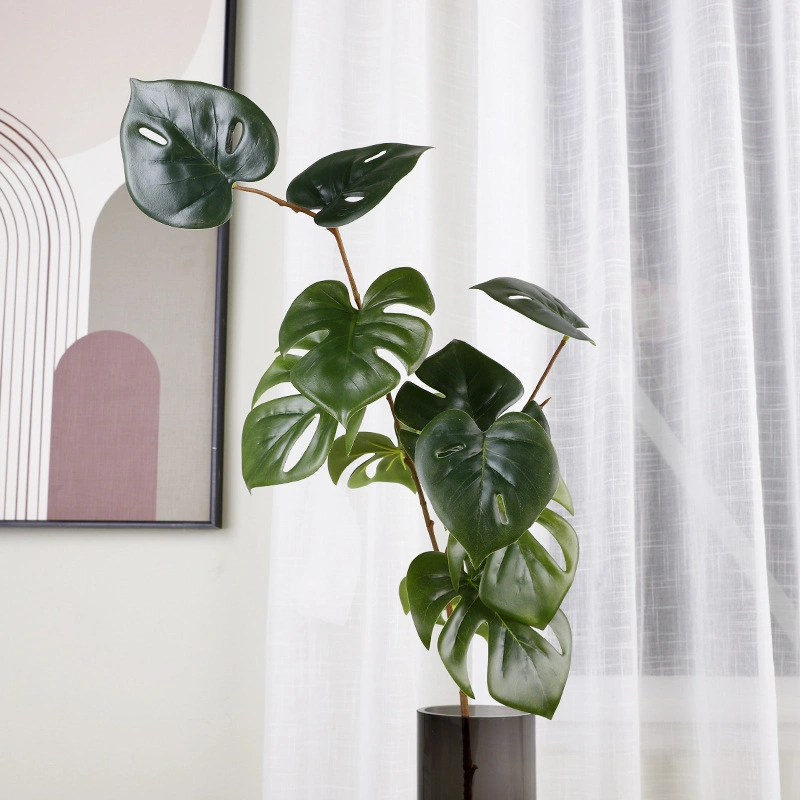 Folhas de banana-mestra Flower Monstera planta artificial Leaf para decoração