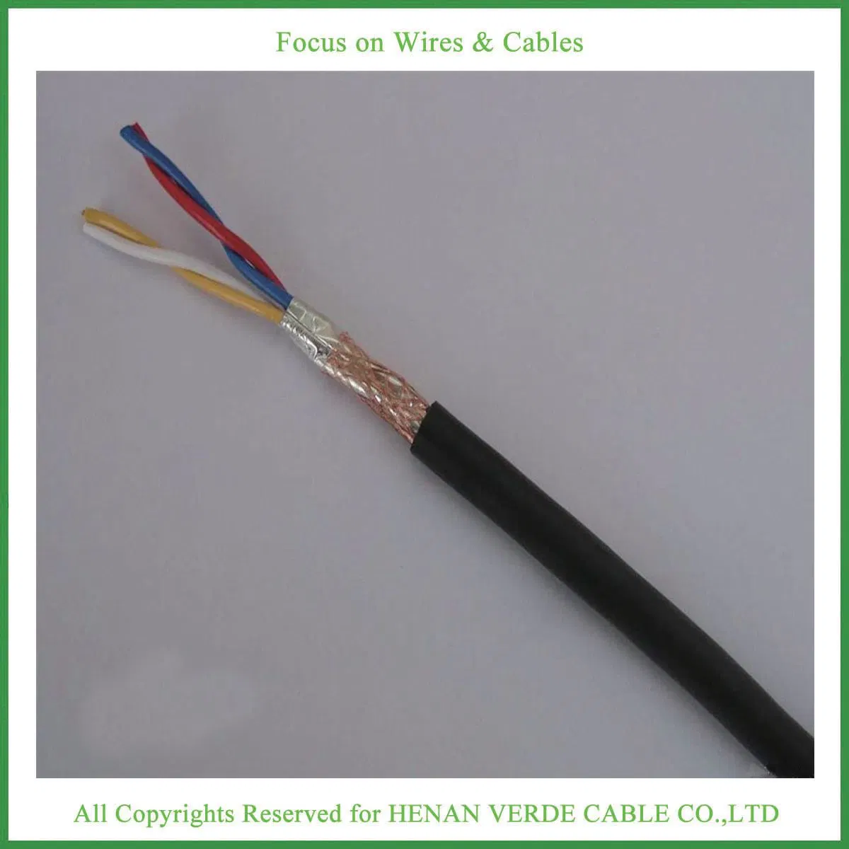 AWG18 AWG22 Cable de par trenzado apantallado de Control de señal de cable de cobre de altavoz