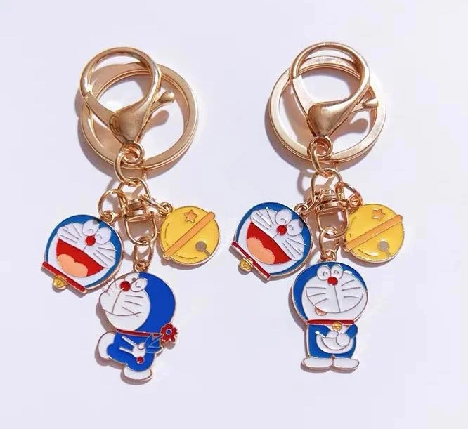 Promotion en gros souvenir cadeau mignon Chat dessin animé Anime zinc Alloy Porte-clés en émail