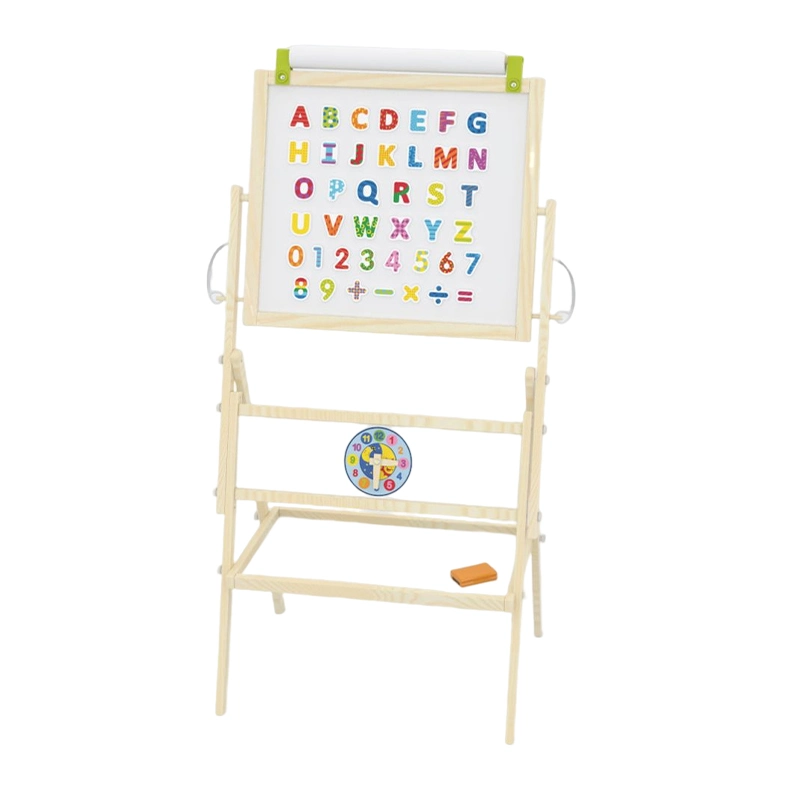 Holzspielzeug All-in-One Holzkid′ S Kunst-Easel mit Papier Rolle