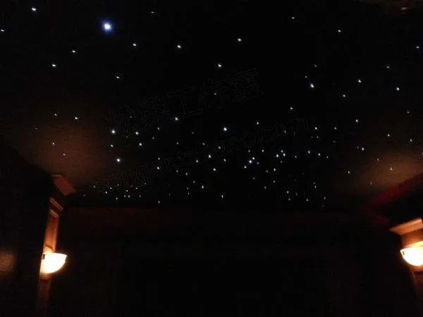 Poyester Fiber Optic Starry Sky Star Ceiling with Shooting Star Elements Acoustic Panels