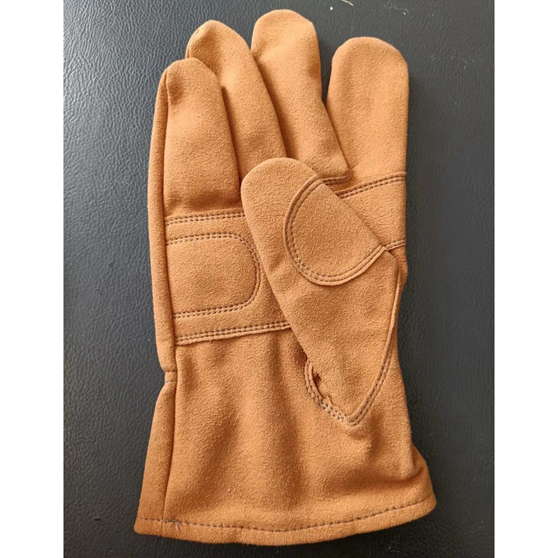 Guantes de mano de trabajo de seguridad de cuero resistente al calor para soldadura de piel de protección