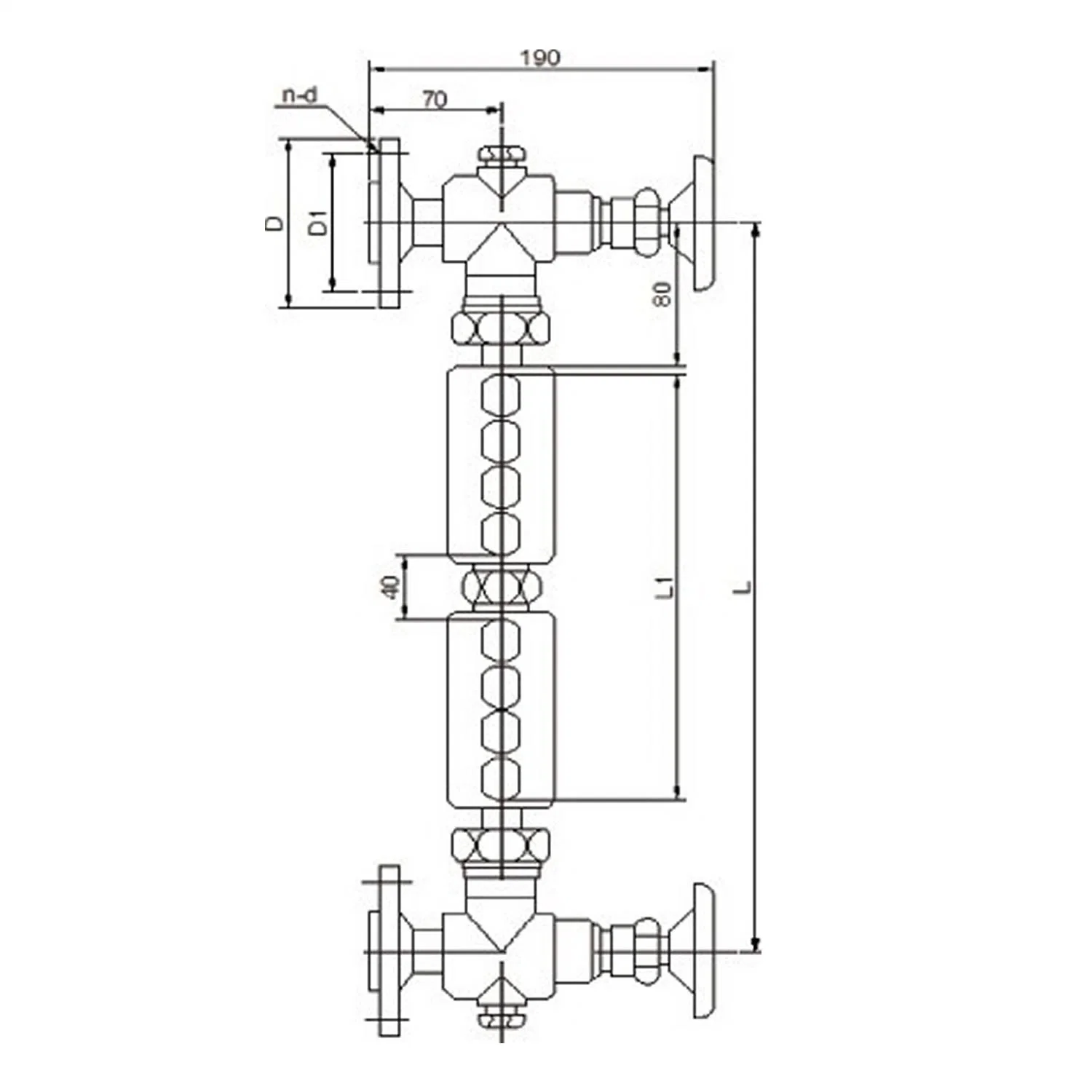 Thermojinn Threaded Pipe Type Liquid Level Gauge for Pressure Sensor