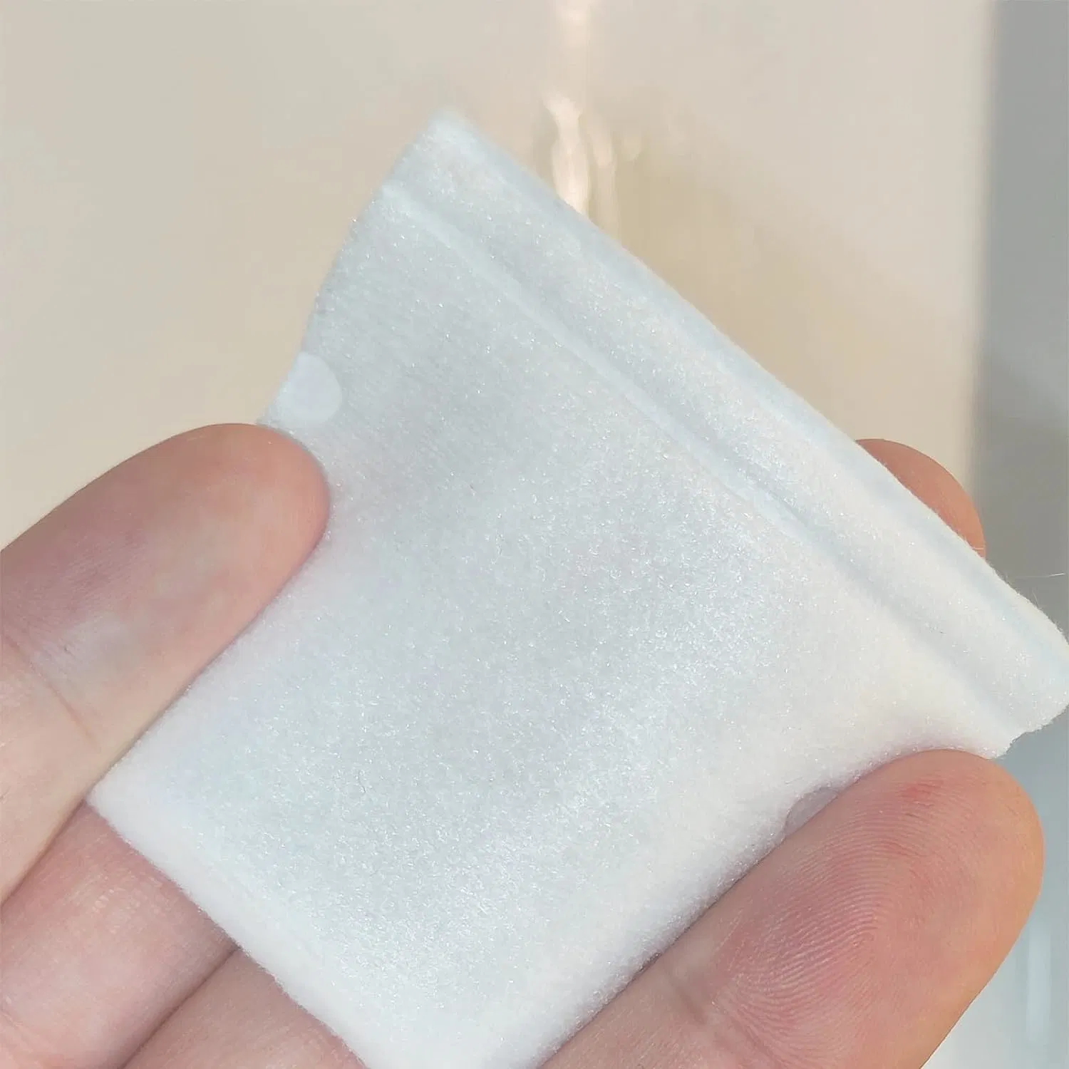 Almohadillas de algodón orgánico, actualización de grosor Doble cara excepto agua suave Maquillaje Removs, sin pelusa, suave Maquillaje Pads