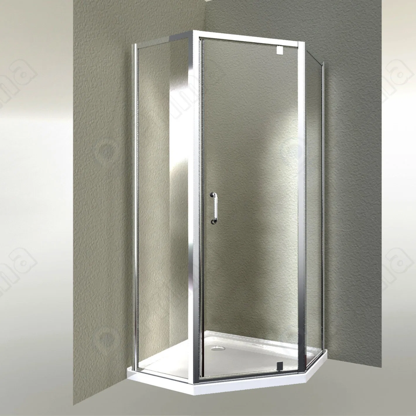 Wholesale/Supplier Bathroom 8/10/12mm Tempered Glass Sliding Simple Shower Room