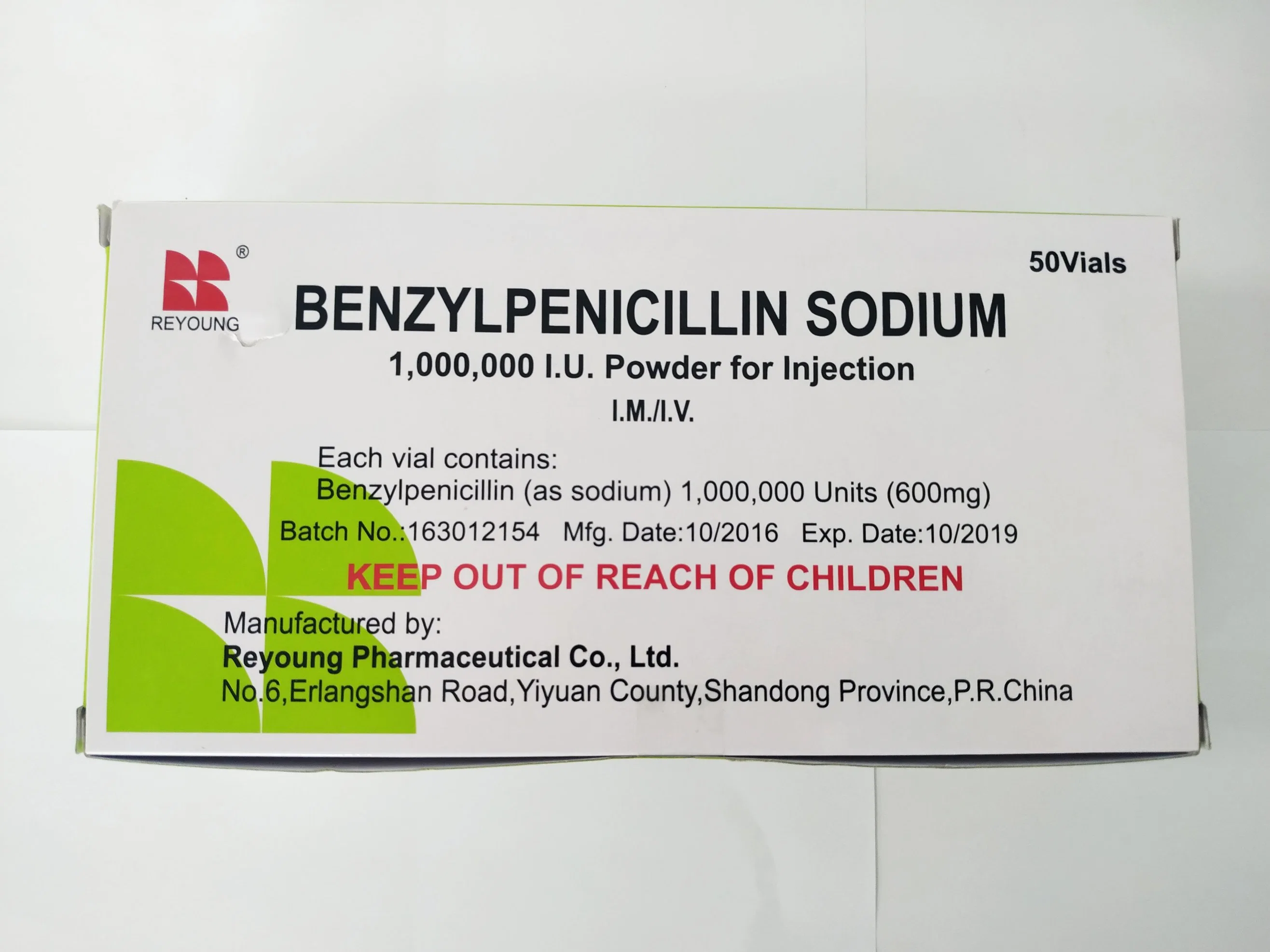 High quality/High cost performance Benzylpenicillin Sodium for Injection Pharmaceutical 1mega with GMP Certificate