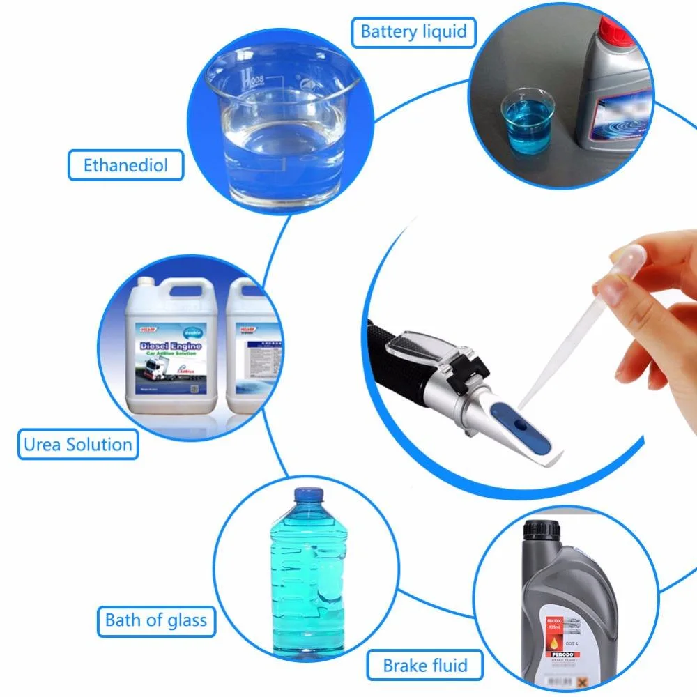 4 in 1 Engine Fluid Car Antifreeze Battery Refractometer Automotive Antifreeze Refractometer