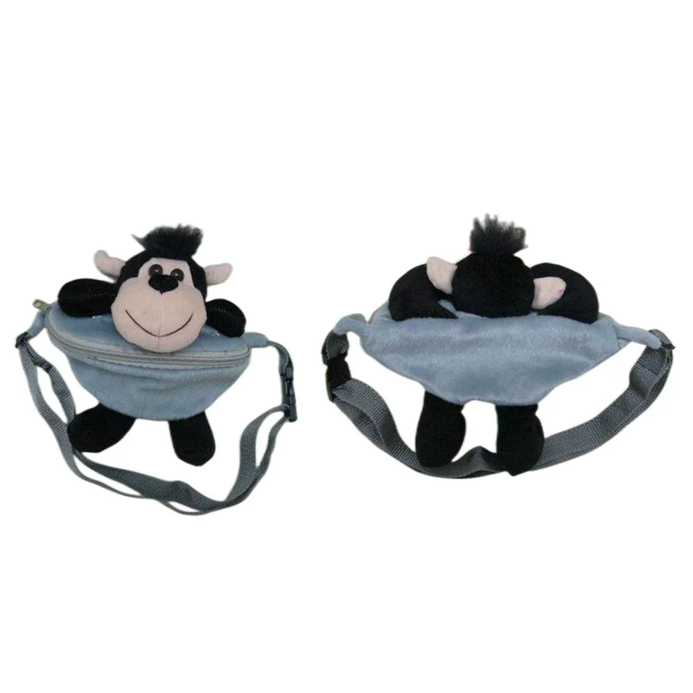 Wholesale/Supplier ajustable personalizada adorables animales de peluche Cartoon juguetes Tigre marrón bolsas de 12cm de Cintura de peluche suave bolsa de cintura para los niños/niños