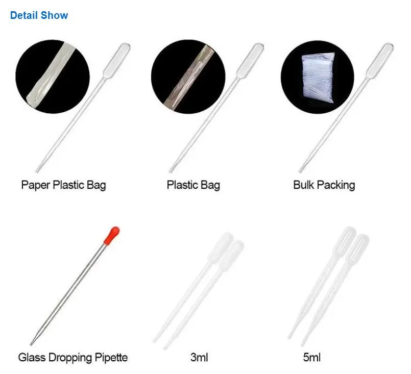 5ml Large Bulb Transfer Pipettes with Graduation to 1ml