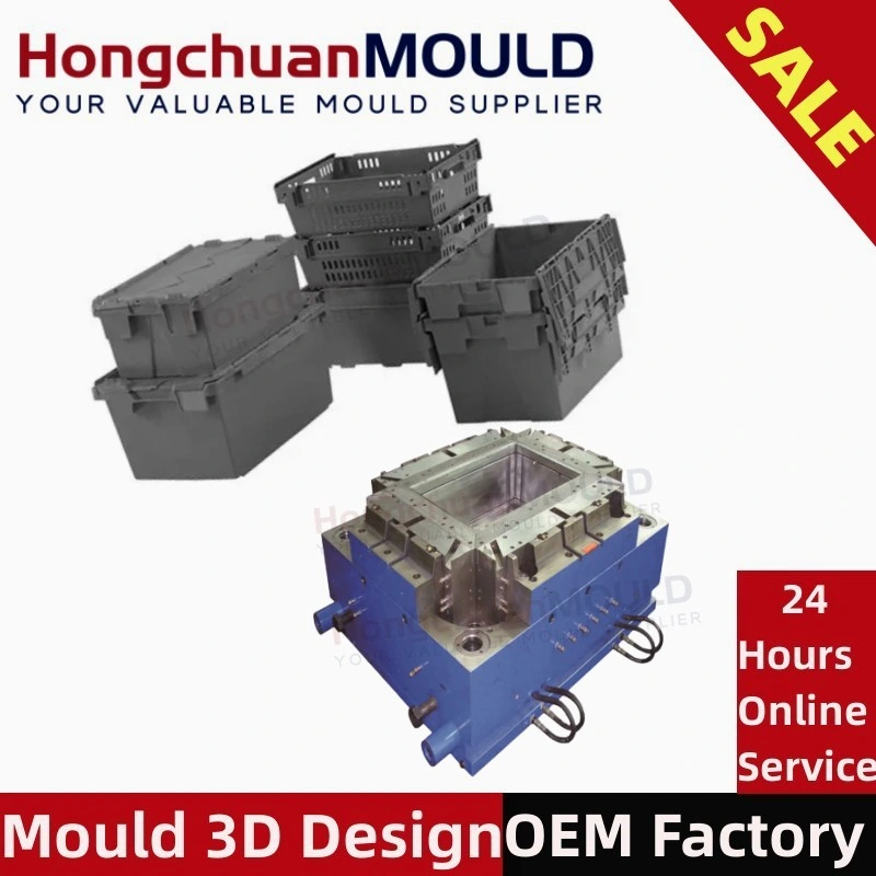 Durable Plastic Collapsible Storage Bins Mold and Folding Crates Injection Mould