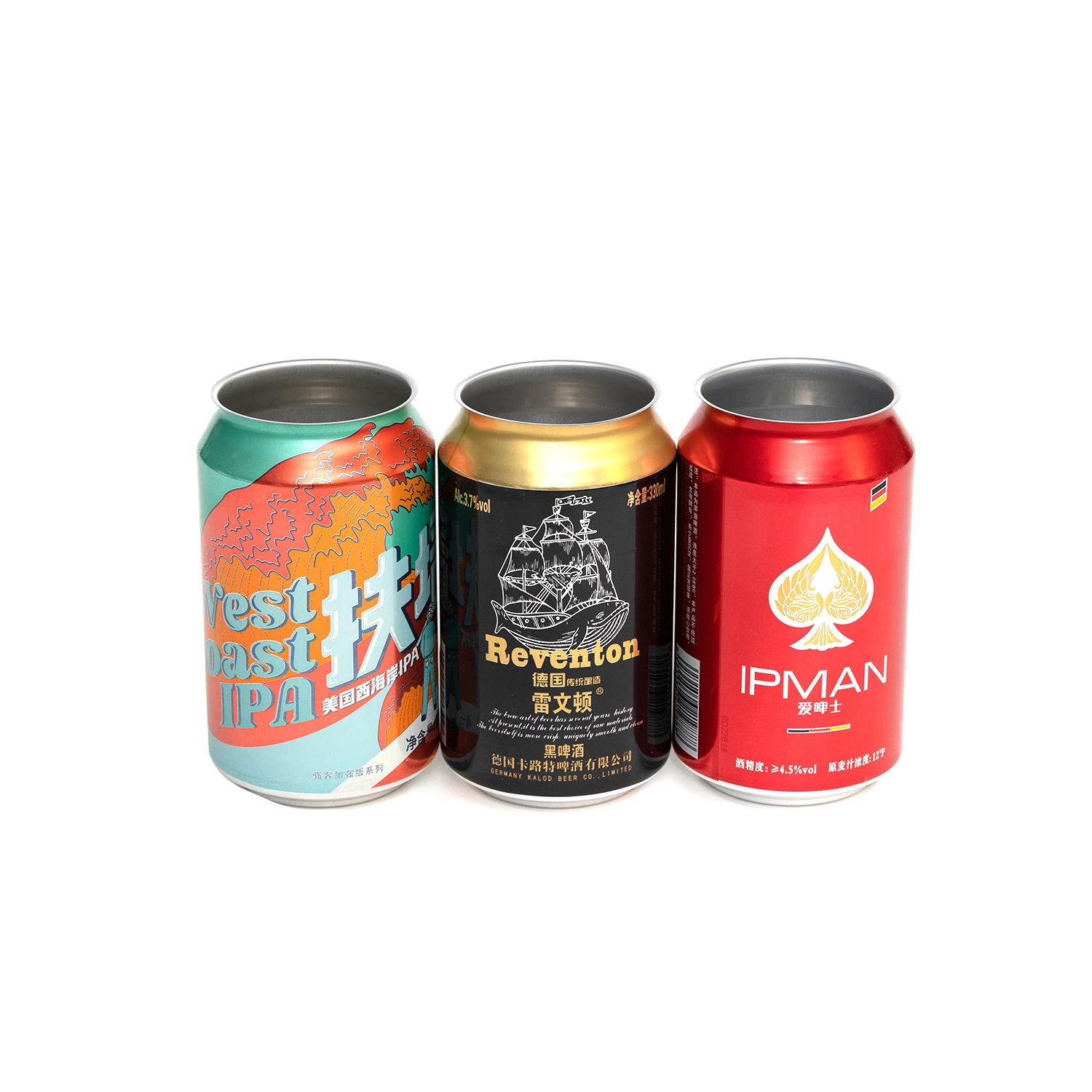 Canettes de bière et de boissons Silver Plain de 250 ml, 330 ml, 355 ml, 473 ml, 500 ml et 1000 ml avec revêtement alimentaire pour brasserie, eau gazeuse et boissons énergisantes