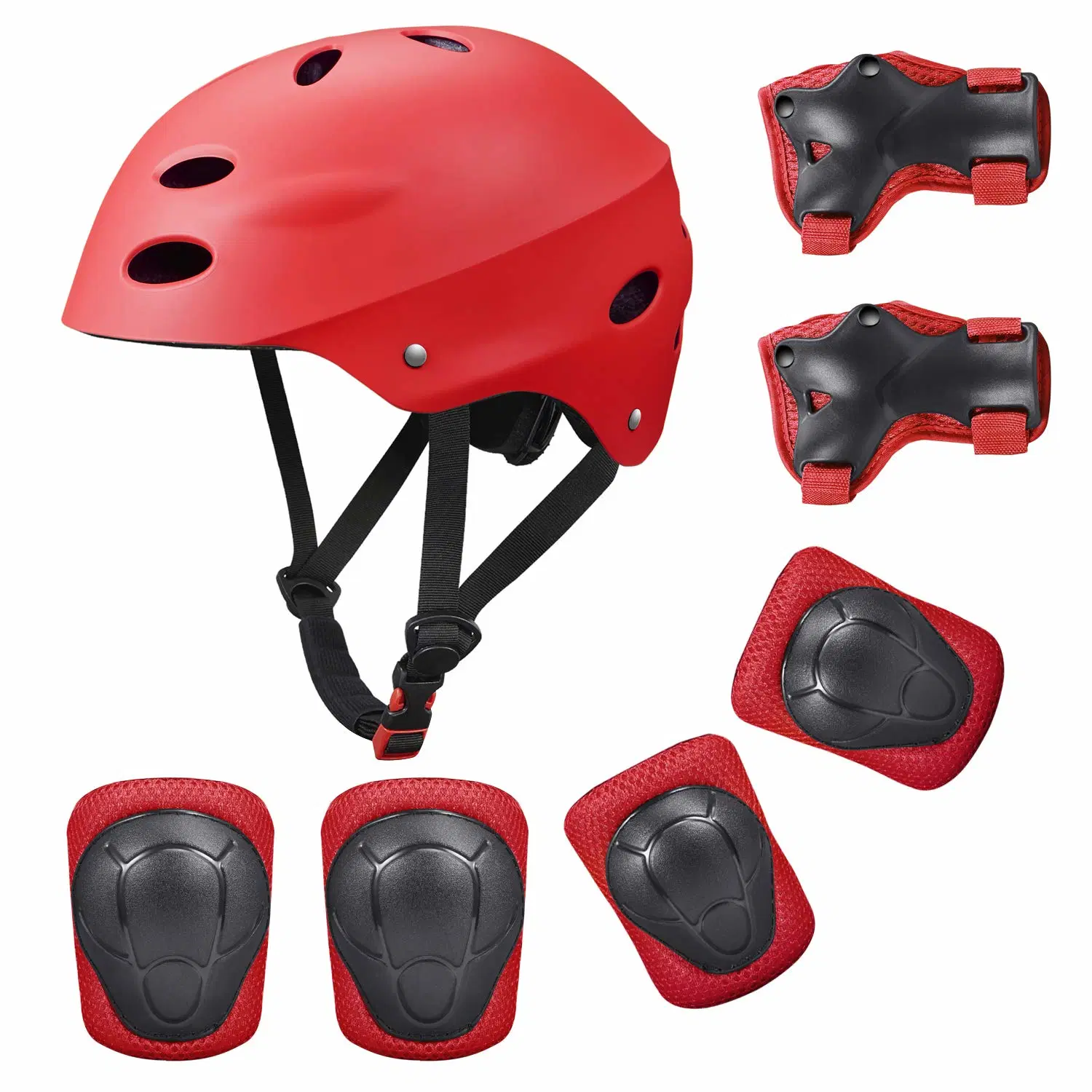 Outdoor Elbow Pads Knee and Wrist Guard Adult Children Helmet Protective Gear Set for Skating