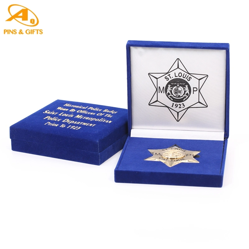 Model Plane Gift Metal Custom Security Police Badges Brass Alloy Hard Soft Enamel Brooch Chest