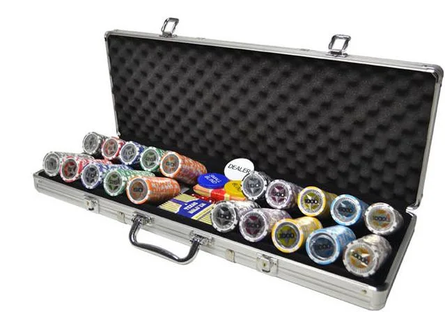 Wholesale/Supplier Portable Leather Poker Set Box Deluxe Travel Poker Chip Game Case