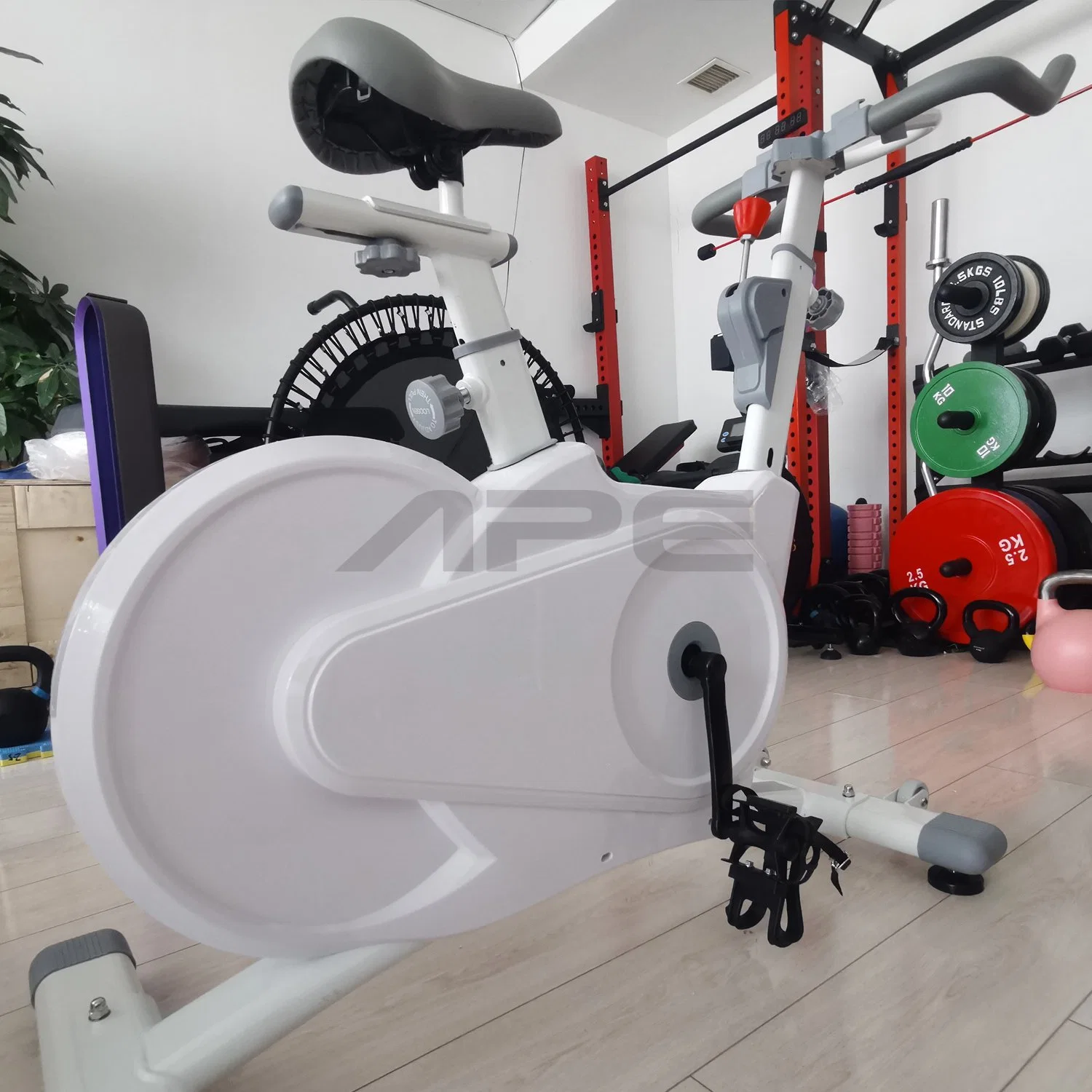 Ape Fitness Beautiful White Stable and Super Silent Magnetic Bikes