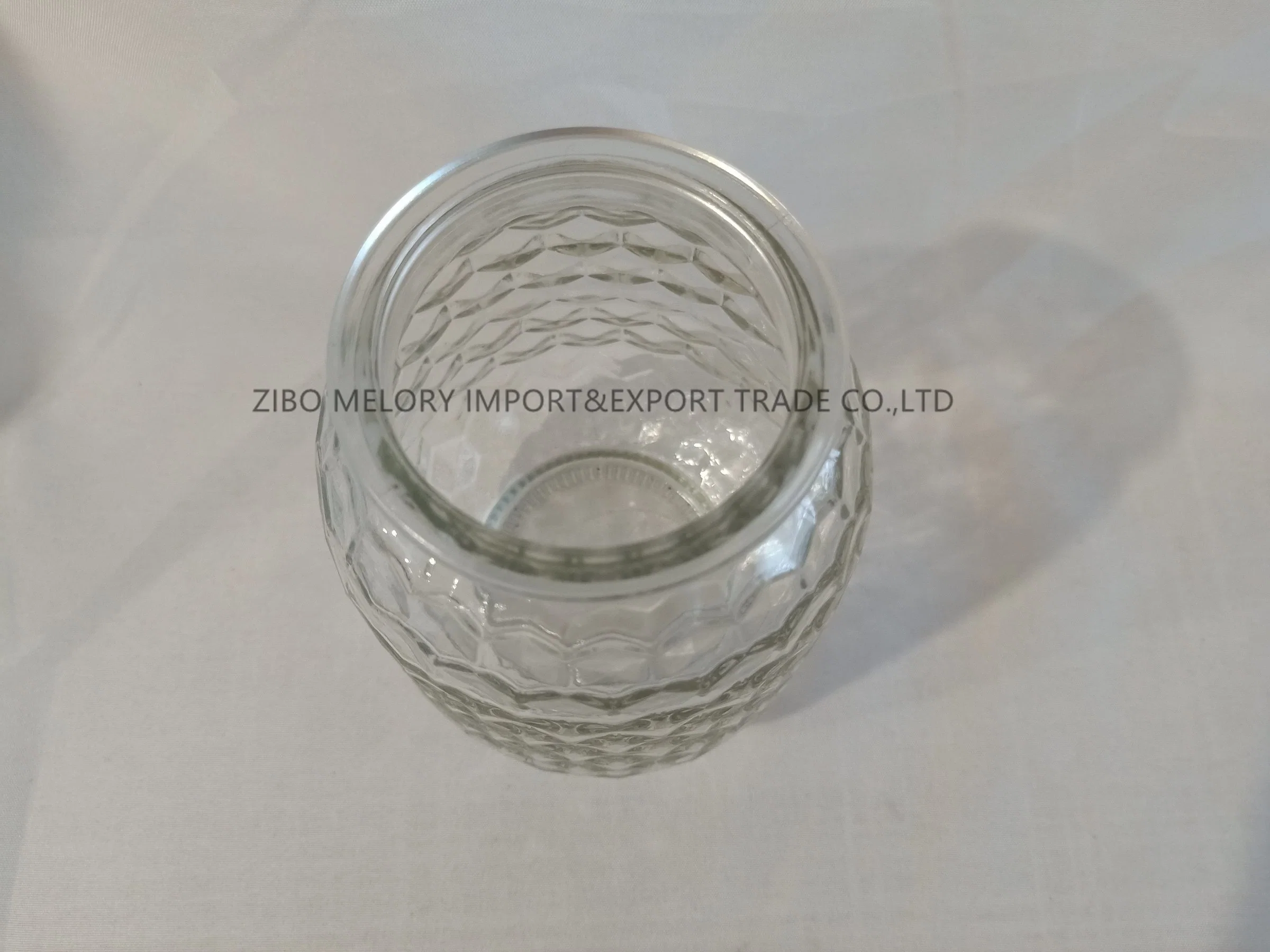14.5oz Honeycomb Glass Candle Holder or Glass Vase or Glass Bottle or Glass Jar