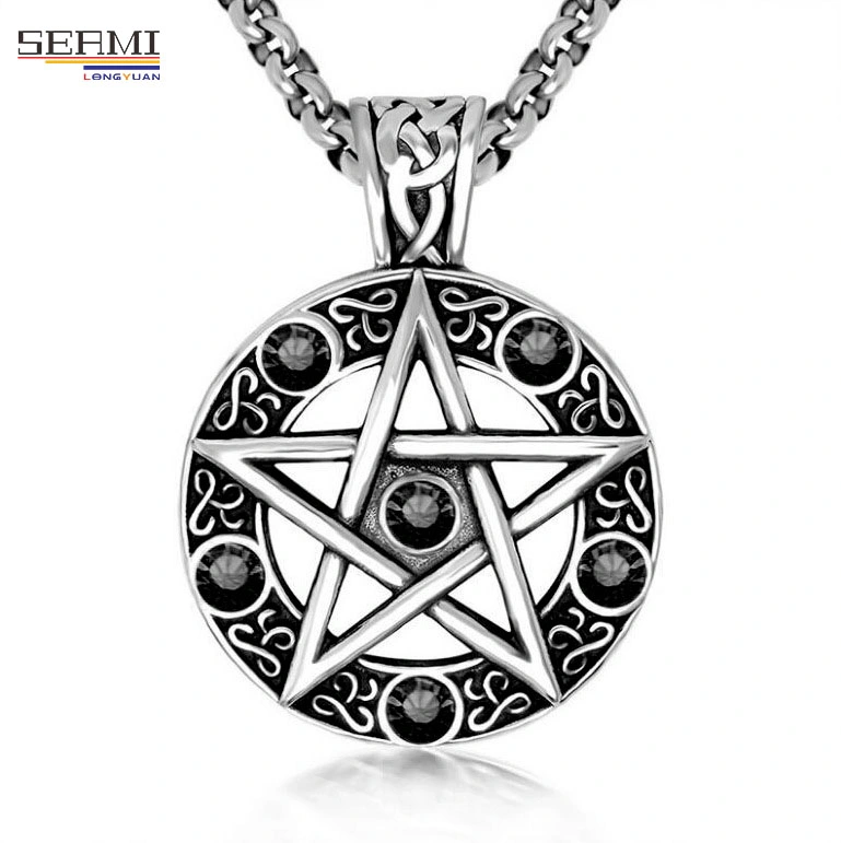 Pentagram Pentacle Five-Pointed Star Pendant Necklace Jewelry