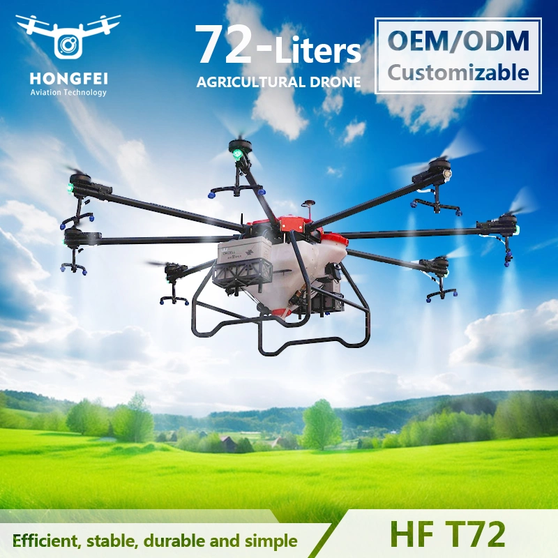 Easy to Operate Professional Plant Protection Farm Crop Uav Drone for Agriculture 72 Liter Precision Agricultural Spraying Drone with Rice Spreader Kit