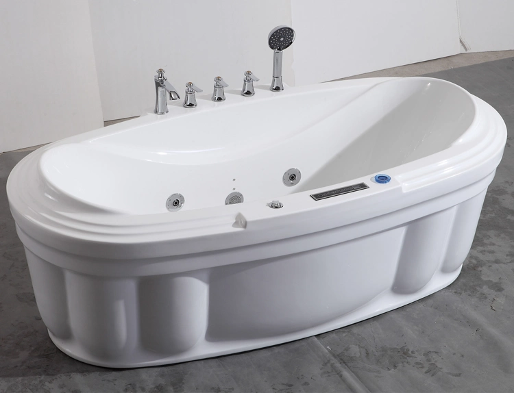 Big Size Air Massage Freestanding Netherlands Oval Shaped Bathtub