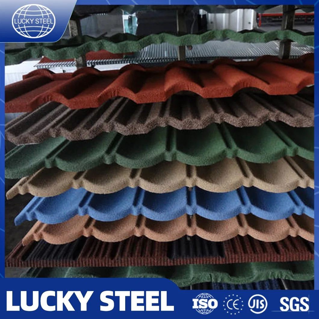 Steel Truss Roof 50 Years Roof Panels Wall Panels Guarantee 7 Wave Bond Classic Type Stone Coated Roofing Sheet