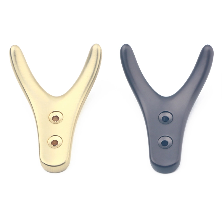 High Quality Wall Mount Double Hooks Wardrobe Wall Coat Hooks