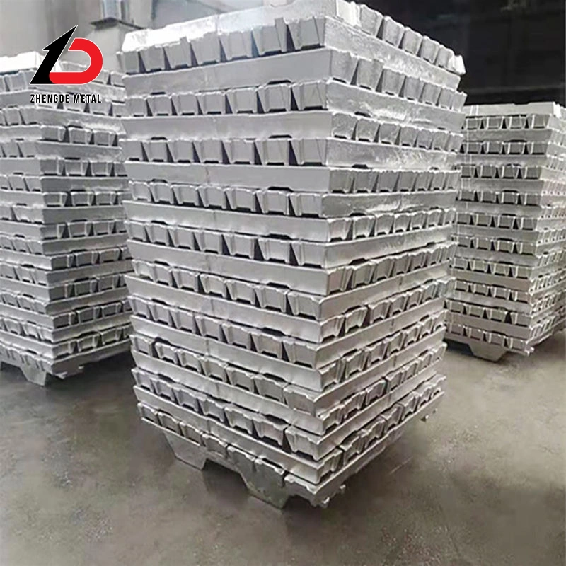 High Purity 580mm*110mm*90mm A6 A7 A8 A9 99.96% 99.97% 99.98% 99.99% Aluminium Ingot