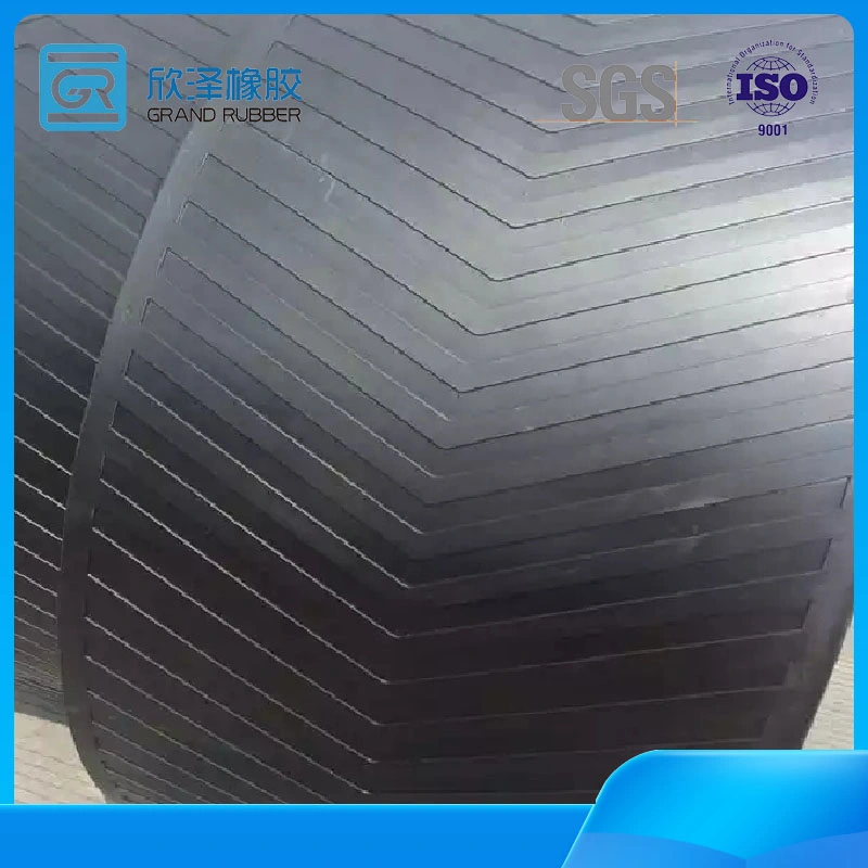 8MPa 10MPa Customized Rubber Anti-Resistant Pattern Conveyor Belt Oil and Wear Skid Resistant Closed Pattern Rough Top Rubber Chevron Oil Resistant Belt