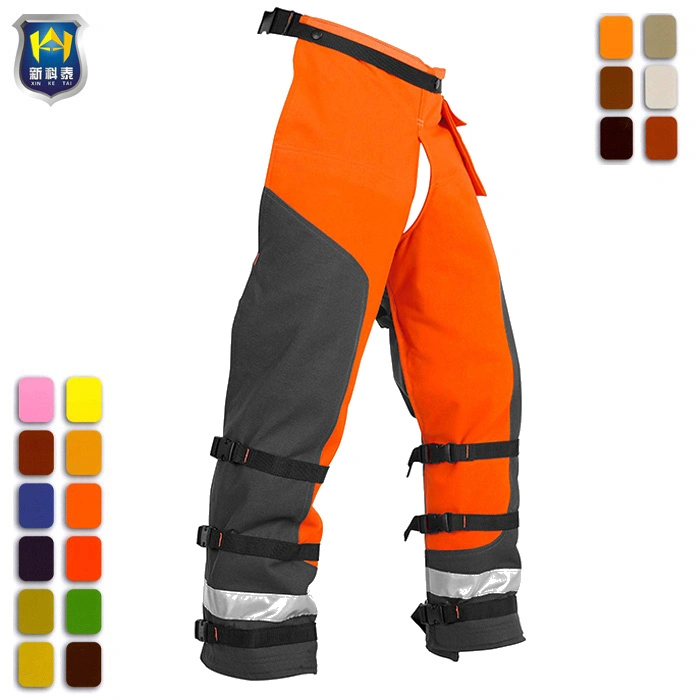 Protección de piernas Seguridad Forestal Delantal Naranja para Motosierra