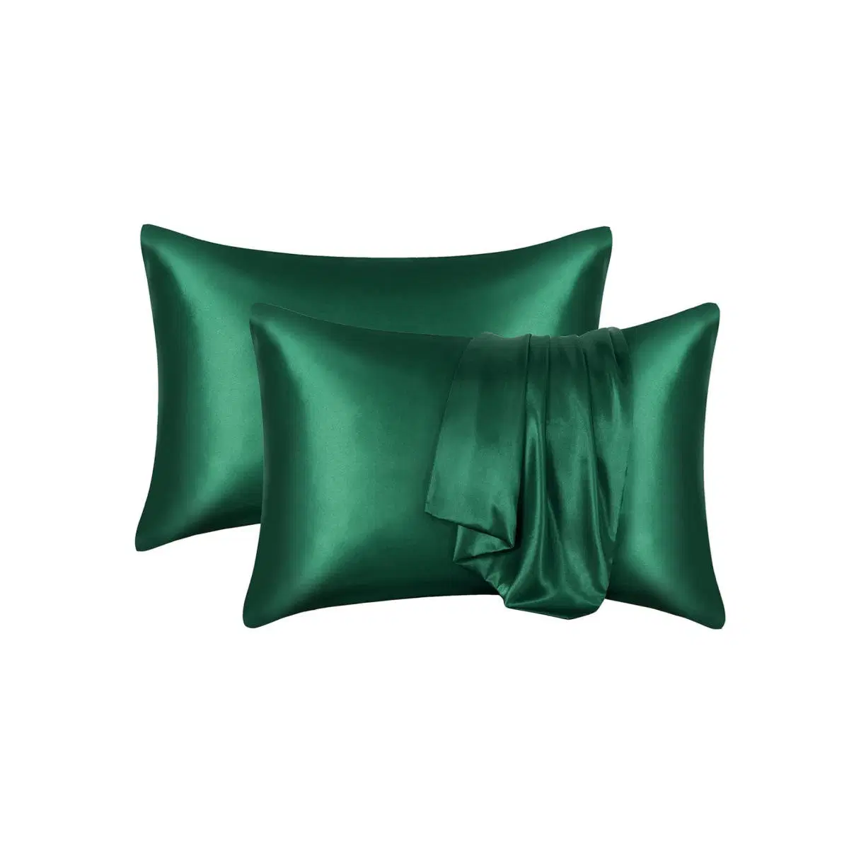 Hot Selling Solid Color Satin Silk Pillowcase Customize Embroidery Screen Printing Bedding Pillow Covers