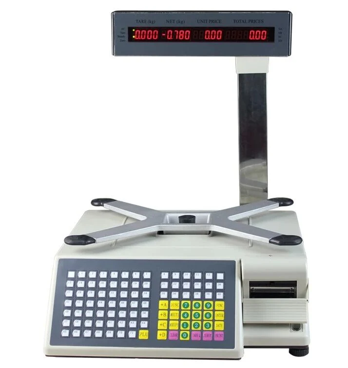 6kg 15kg 30kg Receipt Barcode Printing Sticker Weighing Scales