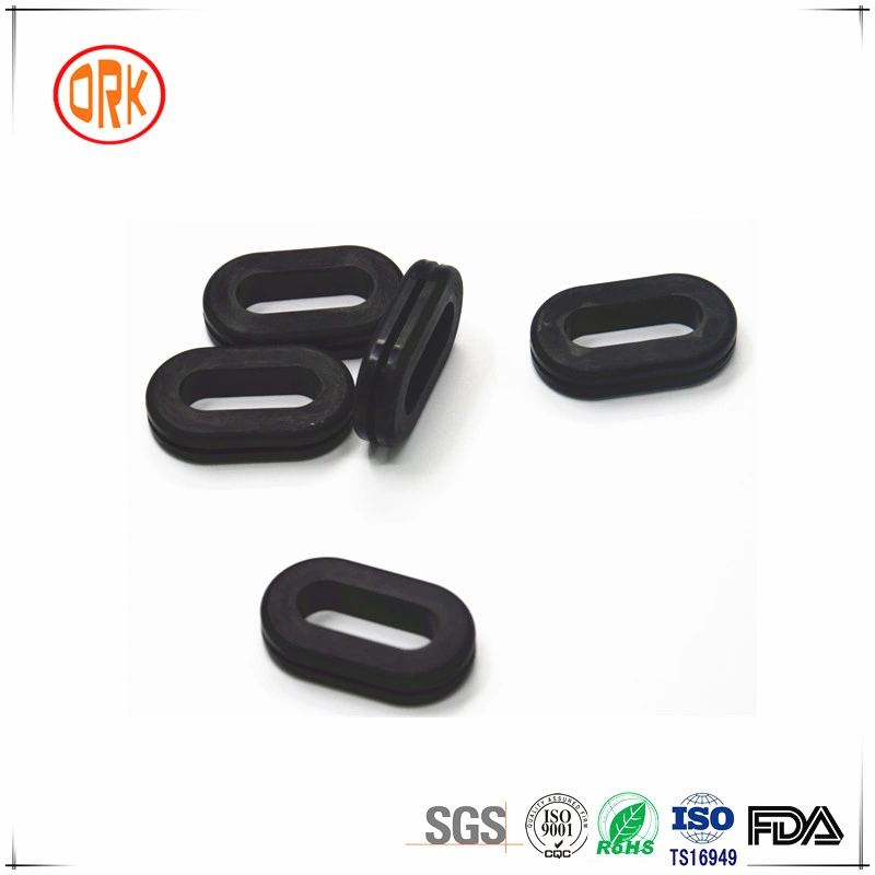 Black Heat-Resistant Silicone Waterproof Rubber Grommet for Cable Pipes